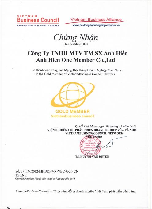 Thành viên vàng Mạng hội đồng DN Việt nam